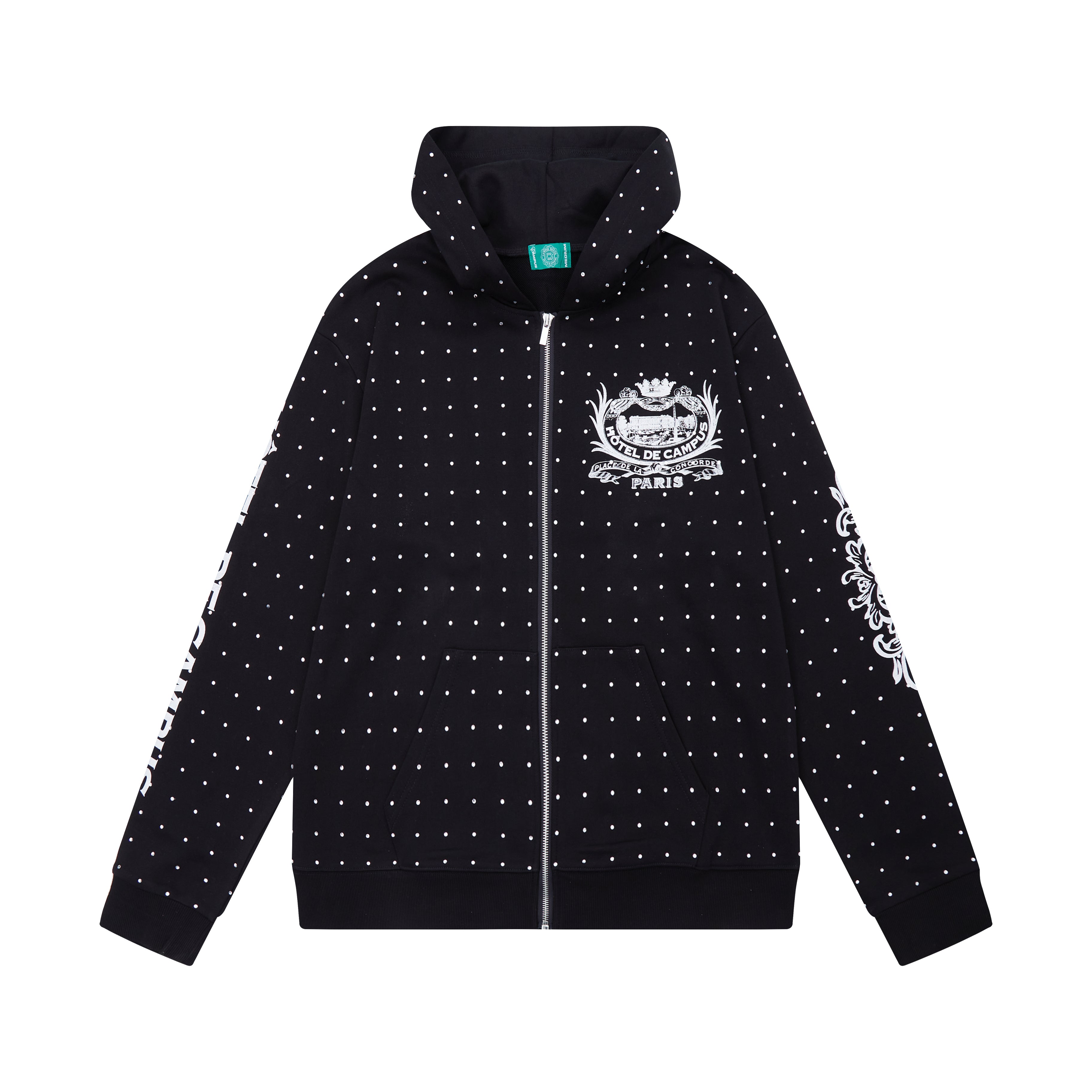 Louvre Zip Up Hoodie (Black)